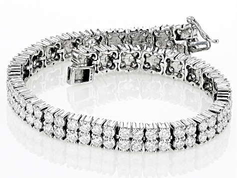 Moissanite Platineve Tennis Bracelet 12.00ctw D.E.W