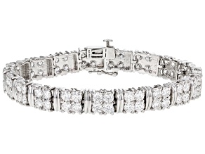 Moissanite Platineve Tennis Bracelet 12.16ctw D.E.W