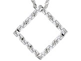 Moissanite Platineve Square Pendant 1.08ctw D.E.W