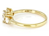 Moissanite 14k yellow gold over silver ring .89ctw DEW