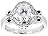 Moissanite Platineve Ring 1.72ctw DEW.