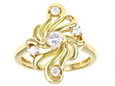 Moissanite 14k Yellow Gold Over Silver Ring .43ctw DEW