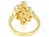 Moissanite 14k Yellow Gold Over Silver Ring .43ctw DEW