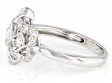 Moissanite Platineve Ring .42ctw DEW