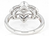 Moissanite Platineve Ring .42ctw DEW