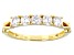 Moissanite 14k yellow gold over sterling silver band ring .50ctw DEW