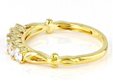 Moissanite 14k yellow gold over sterling silver band ring .50ctw DEW