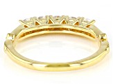 Moissanite 14k yellow gold over sterling silver band ring .50ctw DEW