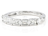 Moissanite Platineve Band Ring .65ctw DEW