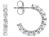 Moissanite Platineve Hoop Earrings 2.40ctw DEW