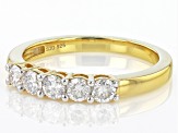 Moissanite 14k Yellow Gold Over Silver Ring .50ctw DEW