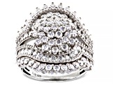 Moissanite Platineve Ring 2.49ctw DEW