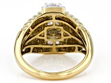 Moissanite 14k Yellow Gold Over Silver Ring 1.50ctw DEW