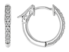 Moissanite Platineve Hoop Earrings .54ctw D.E.W