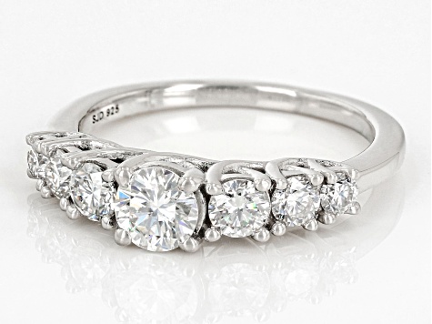 Moissanite Platineve Ring 1.14ctw D.E.W