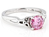 Pink Moissanite Platineve Ring 1.00ct D.E.W