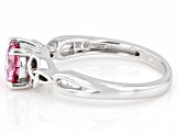 Pink Moissanite Platineve Ring 1.00ct D.E.W