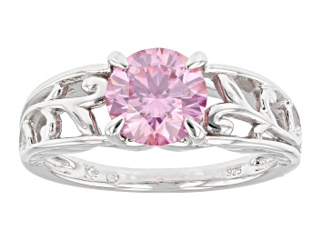 Picture of Pink Moissanite Platineve Ring 1.50ct D.E.W