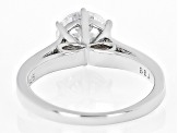 Moissanite Inferno cut Platineve Solitaire ring 2.17ct DEW.