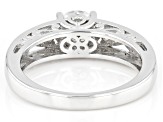 Moissanite Platineve And 14k Yellow Gold Over Silver Ring .86ct D.E.W