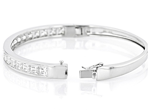 Moissanite Platineve bangle bracelet 10.00ctw DEW