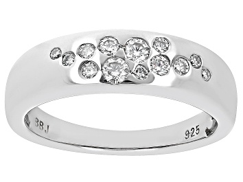 Picture of Moissanite Platineve Bubble Ring .34ctw DEW.