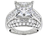 Moissanite Platineve Ring 8.23ctw DEW.