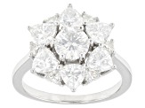 Moissanite Platineve ring 2.90ctw DEW