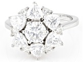 Moissanite Platineve ring 2.90ctw DEW