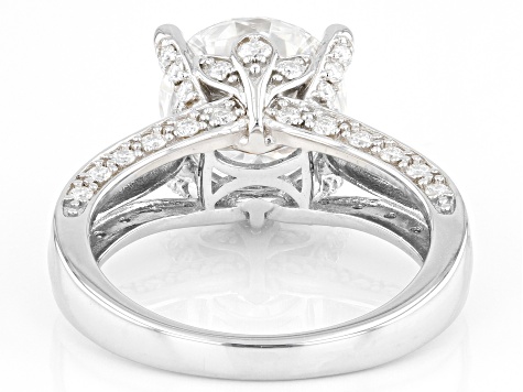 Moissanite Platineve Ring 4.06ctw DEW