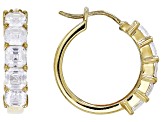 Moissanite Platineve Hoop Earrings 3.70ctw DEW