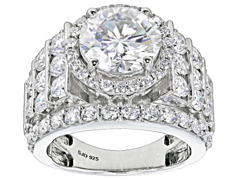 Moissanite Platineve Ring 7.28ctw DEW