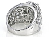 Moissanite Platineve Ring 7.28ctw DEW