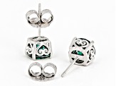 Green moissanite platineve stud earrings 3.00ctw DEW.