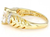 Moissanite 14k Yellow Gold Over Silver Ring 1.96ctw DEW