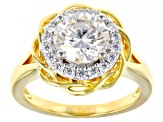 Moissanite 14k Yellow Gold Over Silver Ring 2.26ctw DEW