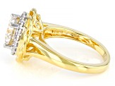 Moissanite 14k Yellow Gold Over Silver Ring 2.26ctw DEW