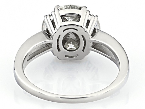 Moissanite Platineve Ring 1.68ctw DEW