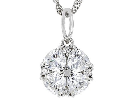 Moissanite Platineve Pendant 1.68ctw DEW.