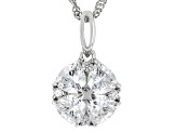 Moissanite Platineve Pendant 1.68ctw DEW.