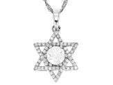 Moissanite Platineve Star Of David Pendant 1.34ctw DEW