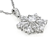 Moissanite Platineve Snowflake Pendant .56ctw DEW