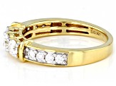 Moissanite 14k Yellow Gold Over Silver Ring .72ctw DEW