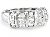 Moissanite Platineve Ring 1.17ctw DEW