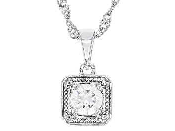 Picture of Moissanite Platineve Solitaire Pendant .50ct DEW