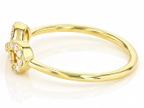 Moissanite 14k Yellow Gold Over Silver Infinity Ring .20ctw DEW.