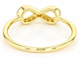 Moissanite 14k Yellow Gold Over Silver Infinity Ring .20ctw DEW.