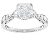 Moissanite Platineve Engagement Ring 2.88ctw DEW.