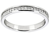 Moissanite Platineve Eternity Band Ring .45ctw DEW.