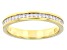 Moissanite 14k yellow Gold Over Silver Eternity Band Ring .45ctw DEW.